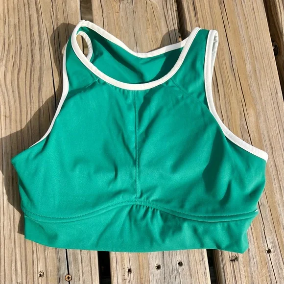 KimberlyC M Green/White Sports Bra! NEW! - Picture 10 of 16